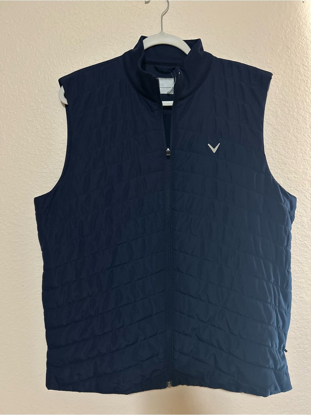 Callaway Navy Blue Quilted Full Zip Golf Vest Men’s Size Medium
